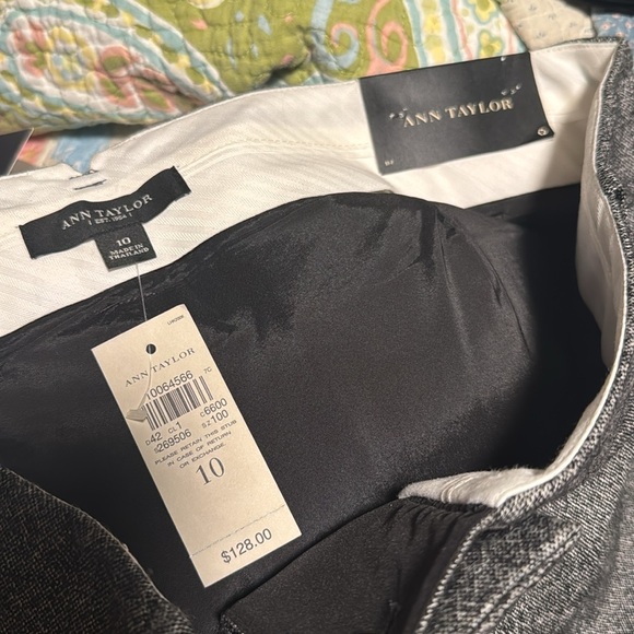 Ann Taylor NWT Modern Fit Gray Women's Trouser Pant Size 10 Zipper Back Pocket - Picture 10 of 12
